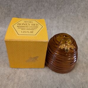 Vintage 1978 Avon Honey Bee Moonwind Cologne 1.25 fl oz (EMPTY) Bottle & Box